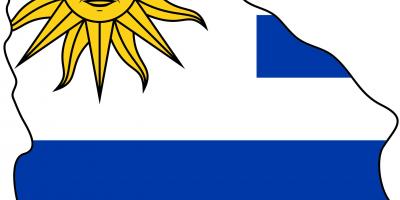 Kort over Uruguay flag